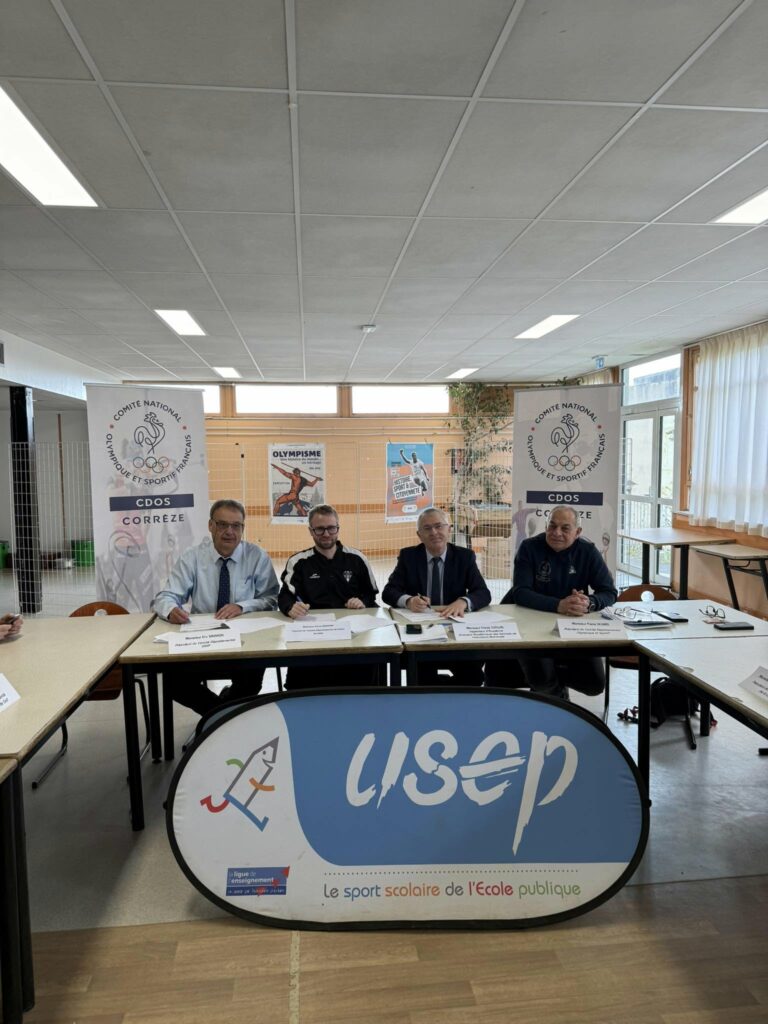 Signature de la convention Ping scolaire à Lubersac